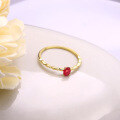 wholesale 9K Gold minimalist, slim, and versatile wholesale jewelry, direct from the source manufacturer, featuring red gemstone rings, delicate daily wear rings in Japanese and Korean styles-0-2