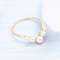 wholesale 9K gold lightweight luxury V-shaped natural freshwater pearl ring for women, new collection from the original factory-0-1