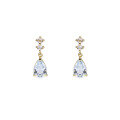 wholesale 9K Gold Aquamarine Drop Earrings for Women, Minimalist and Versatile, Direct from Source Factory-0-4