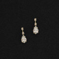 wholesale 9K Gold Korean Zircon-Inlaid Ornate VintageStyle Water Drop Mini Elegant Exquisite Ear Studs-0-1