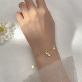 wholesale Metal S925, forest-style fresh and sweet colorful flower bracelet with inlaid diamond little bee cute hand accessory S4230-0-1