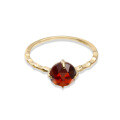 wholesale 14K Gold Japanese Classic Red Pomegranate Ring, New Trendy Temperament, Niche Design Minimalist Hand Jewelry-0-4