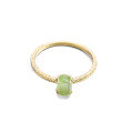 wholesale 9K Gold Japanese Light Luxury Jewelry Small Fresh Grape Stone Hammered Ring Women, Simple and Versatile Ins Minimalist Style Hand Accessory-0-4