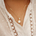 wholesale 9K Gold Wholesale Vintage Natural Pearl Pendant Collarbone Trend Niche-0-0