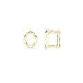 wholesale 9K Gold Korean Hollow Geometric Small Stud Earrings, Minimalist and Versatile Square and Circle Plain Gold Earrings for Women, Dongdaemun Style-0-4