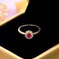 wholesale 9K Gold New Retro Ruby Ring Jewelry Manufacturer Light Luxury Accessories Customizable with Your Design-0-3