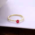 wholesale 9K Gold minimalist, slim, and versatile wholesale jewelry, direct from the source manufacturer, featuring red gemstone rings, delicate daily wear rings in Japanese and Korean styles-0-3