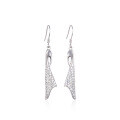 wholesale 925 Sterling Silver Zircon Long Drop Earrings for Women, Small Minimalist Design, High-End Elegant Ear Hooks, New Earrings-0-4