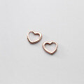 wholesale S925 silver heart-shaped ear clips for women, Korean and Japanese style, elegant and fashionable small ear hoops, ear cartilage earrings for women, G1631-0-2
