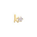 wholesale 9K Gold Moissanite Ear Studs Women New Letter Elegant Earrings Japanese Style Light Jewelry Personality Trendy Earrings-0-3