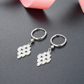 wholesale S925 Silver Korean-style Women's Fashion New Elegant Ear Cuff Rhombus Minimalist Versatile Earrings Wholesale from Factory-0-1