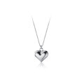 wholesale Metal material S925 silver small and simple heart-shaped necklace for women, Korean style love pendant gift collarbone chain D7424-0-4