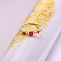 wholesale 9K gold light retro jewelry, ruby minimalist ring for women, ins-style elegant moissanite diamond new design-0-3