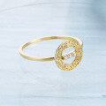 wholesale 9K gold metallic textured moissanite ring, Yili Jewelry new style, fashionable and professional OL style-0-3