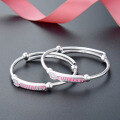 wholesale S999 Sterling Silver Japanese Korean Style CUTEBABY Lovely Baby Bracelet Pair, Infant Full Moon Gift Bangle-0-1