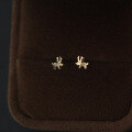 wholesale 14K Gold Christmas Set Fine and Small Student Fashion Elegant Korean and Japanese Style Earrings-0-7