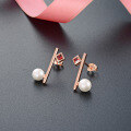 wholesale S925 Sterling Silver Inlaid Balanced Pearl Earrings, Elegant and Ethereal, Fashionable Women's Earrings, Direct from Manufacturer Wholesale-0-2