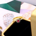 wholesale 9K Gold New Retro Ruby Ring Jewelry Manufacturer Light Luxury Accessories Customizable with Your Design-0-1