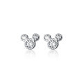 wholesale S925 silver stud earrings for women, Korean-style fresh geometric round diamond-inlaid cartoon mouse minimalist earrings G6233-0-4