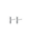wholesale S925 Sterling Silver Ear Studs for Women, Korean Style Small Fresh and Simple Geometric Rectangle Diamond Inlaid Sweet Earrings G9859-0-4