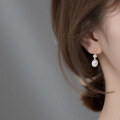 wholesale S925 Sterling Silver Korean Retro Baroque Pearl Earrings Short Simple Irregular Earrings G7611-0-3