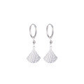 wholesale S925 Silver Japanese Style Carved Earrings for Women, Korean Version Simple and Versatile Studs, Creative Fan-shaped Earrings, Factory Direct Supply-0-4