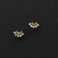 wholesale 9K Solid Gold Shining Mini Moon Exquisite Korean New Earrings for Women-0-0