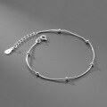 wholesale S925 Silver Bracelet for Women, Korean Style, Simple and Personalized, Smooth Bead Snake Chain, Elegant and Sweet Hand Jewelry S4265-0-1
