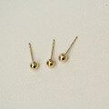 wholesale 14K Solid Gold Classic Round Student Earrings for Both Genders-0-1