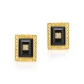wholesale Metal material first: Gold-plated sterling silver vintage ethnic style agate earrings and ear studs for women, fashionable new style wholesale-0-5