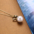 wholesale 9K Gold Japanese and Korean Minimalist Design Trendy Necklace Set, Elegant Office Style Moon Pearl Choker-0-2