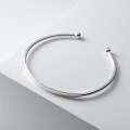 wholesale S925 Silver Women's Bracelet Korean Style Minimalist Ins Trendy Plain Light Bead Design Fashion Jewelry S4145-0-2