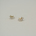 wholesale 9K Solid Gold Shining Mini Moon Exquisite Korean New Earrings for Women-0-2