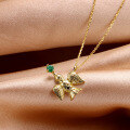 wholesale 9K gold creative new emerald dove delivering happiness-0-2