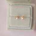wholesale 9K Gold Zircon Bow Cute Butterfly Knot Daily Korean Ear Studs-0-2