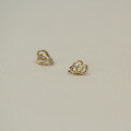 wholesale 9K gold trendy zircon-set 3D Korean-style heart-shaped skull earrings vintage elegant earrings-0-3