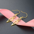 wholesale S925 Gold-Plated Creative Trendy Triangle Zircon Ear Hook with Diamond Accents for Drop Shipping-0-1