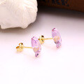 wholesale 9K Gold Japanese Light Jewelry 20 Summer New Collection Marine Life Series Small and Cute Amethyst Little Fish Earrings-0-3
