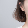 wholesale S925 Sterling Silver Petite and Minimalist Diamond Accented No Piercing Ear Clip Fashion Ear Cuff Sweet Small Ear Drop G5419-0-2