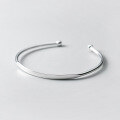 wholesale S925 Silver Women's Bracelet Korean Style Minimalist Ins Trendy Plain Light Bead Design Fashion Jewelry S4145-0-3