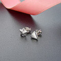 wholesale S925 Sterling Silver Asymmetric Minimalist Triangle Star Earrings for Women, Versatile and Available for Drop Shipping-0-1