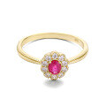 wholesale 9K Gold New Retro Ruby Ring Jewelry Manufacturer Light Luxury Accessories Customizable with Your Design-0-4