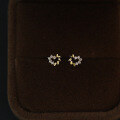 wholesale 14K Gold Christmas Set Fine and Small Student Fashion Elegant Korean and Japanese Style Earrings-0-3