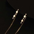 wholesale 9K Gold Wholesale Diamond-Separated Tassel French Vintage Long Ear Thread Earrings New Arrival-0-1