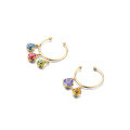 wholesale 9K Gold Fashionable and Versatile Trendy Earwear, Colorful Crystal Ear Crawler for Women, Simple and Fresh-0-4