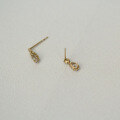 wholesale 14K AU585 gold Korean jewelry wholesale department's mini meteor shower delicate new Korean earrings for women-0-3