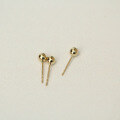 wholesale 14K Solid Gold Classic Round Student Earrings for Both Genders-0-2