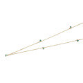 wholesale 9K Gold Summer New Natural Emerald Starry Sky Collarbone Chain, Dainty Emerald Necklace for Women-0-4