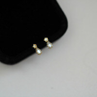 wholesale 14K AU585 gold Korean jewelry wholesale department's mini meteor shower delicate new Korean earrings for women-14K earrings one price