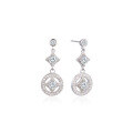 wholesale S925 Sterling Silver Korean Style Diamond Inlaid Earrings for Women, Elegant Starry Sky Light Luxury Ear Drops, Source Factory Wholesale Silver Ear Accessories-0-4